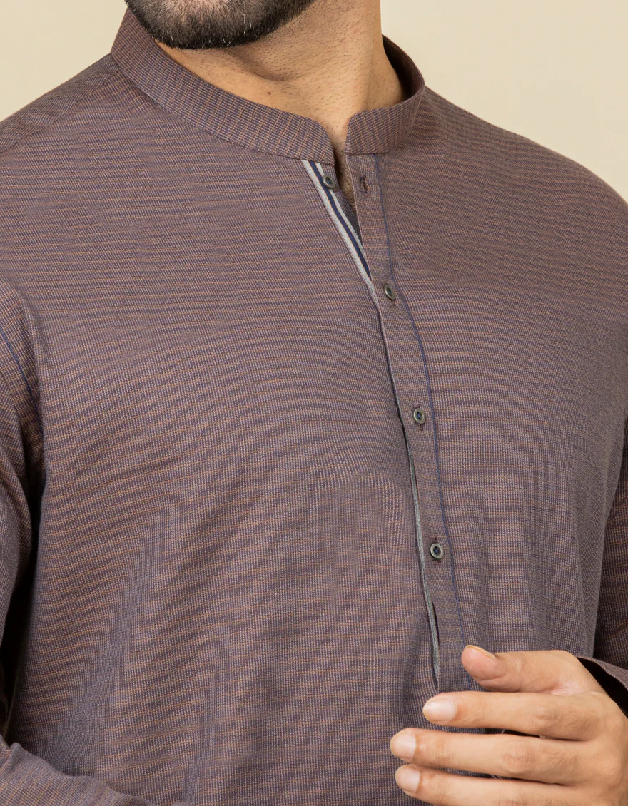 BROWN COTTON KURTA | JJK-S-US-36941/S22/JJ8282-PN - Image 2
