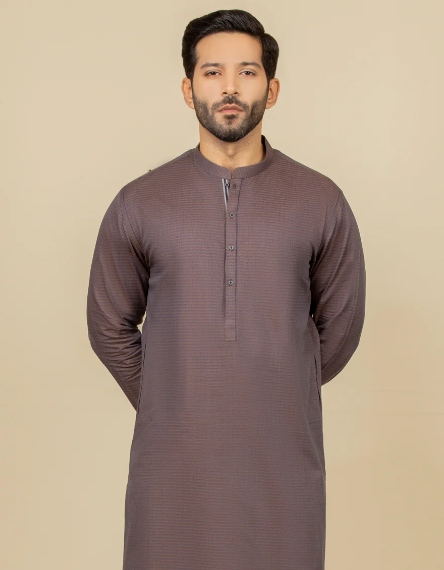 BROWN COTTON KURTA | JJK-S-US-36941/S22/JJ8282-PN - Image 3