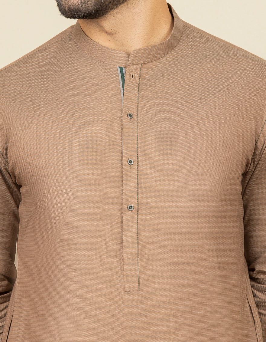 LIGHT BROWN COTTON KURTA | JJK-S-US-36943/S22/JJ8287-CL - Image 2