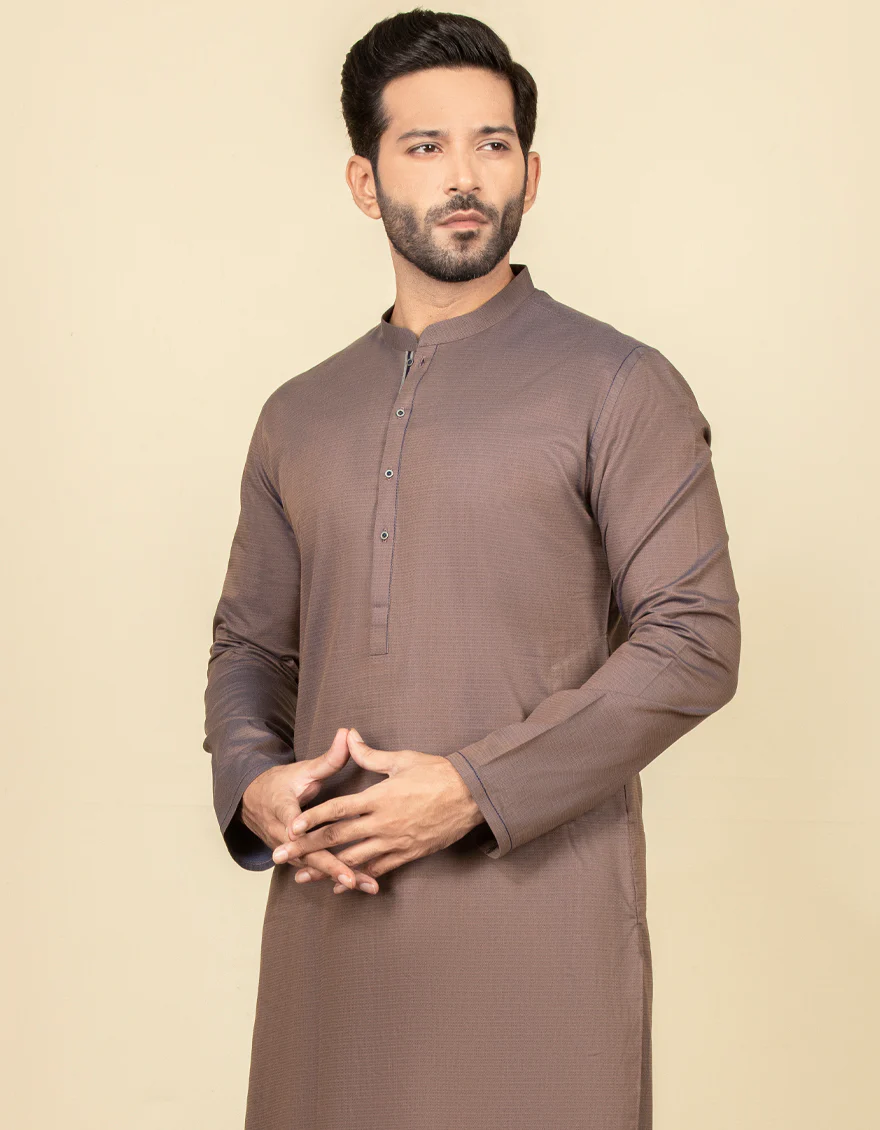 DULL PURPLE BLENDED KURTA | JJK-S-US-36944/S22/JJ8287-CL - Image 3