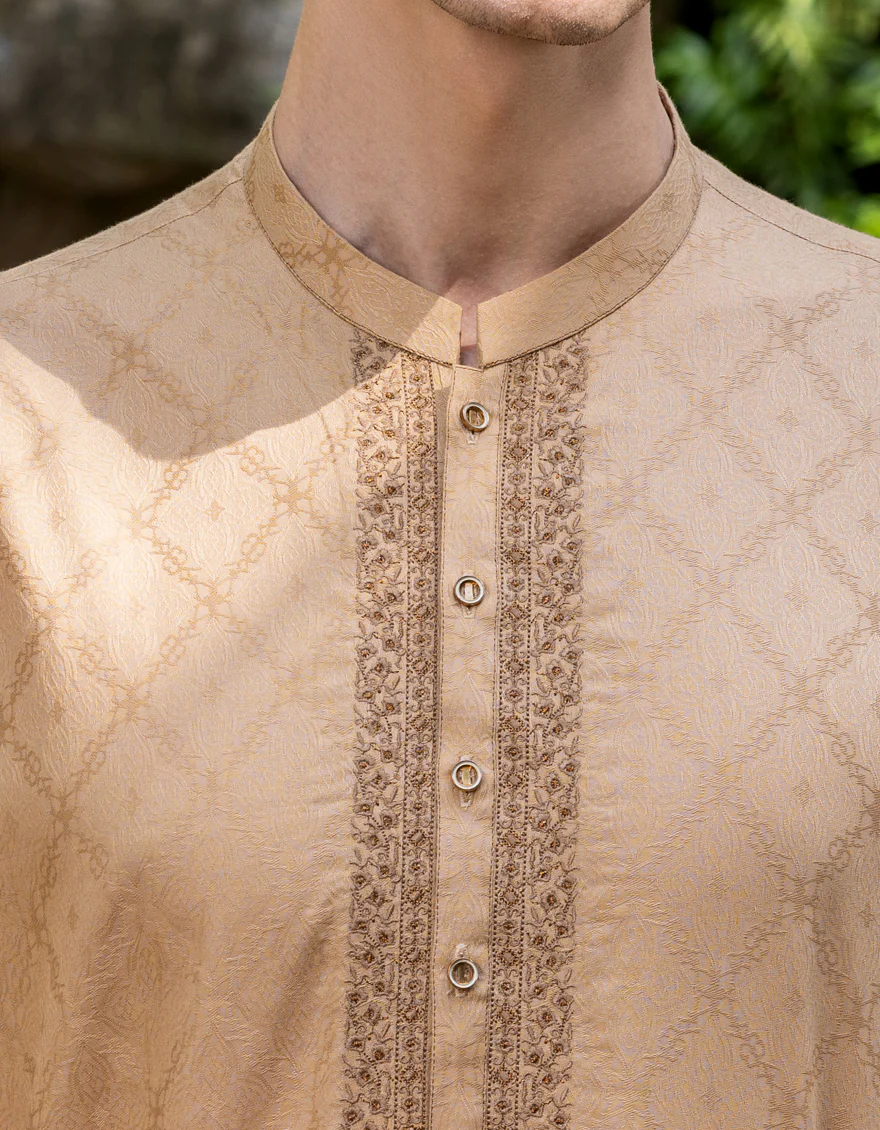 DULL GOLD COTTON KURTA | JJK-S-US-36975/S23/JJ8679-FL - Image 2