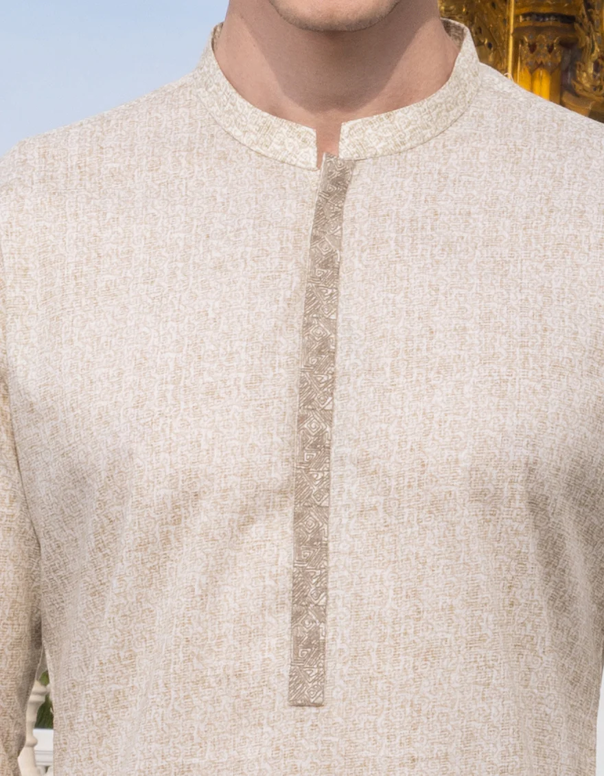 OFF WHITE COTTON KURTA | JJK-S-US-36976/S23/JJ8771-SF - Image 2