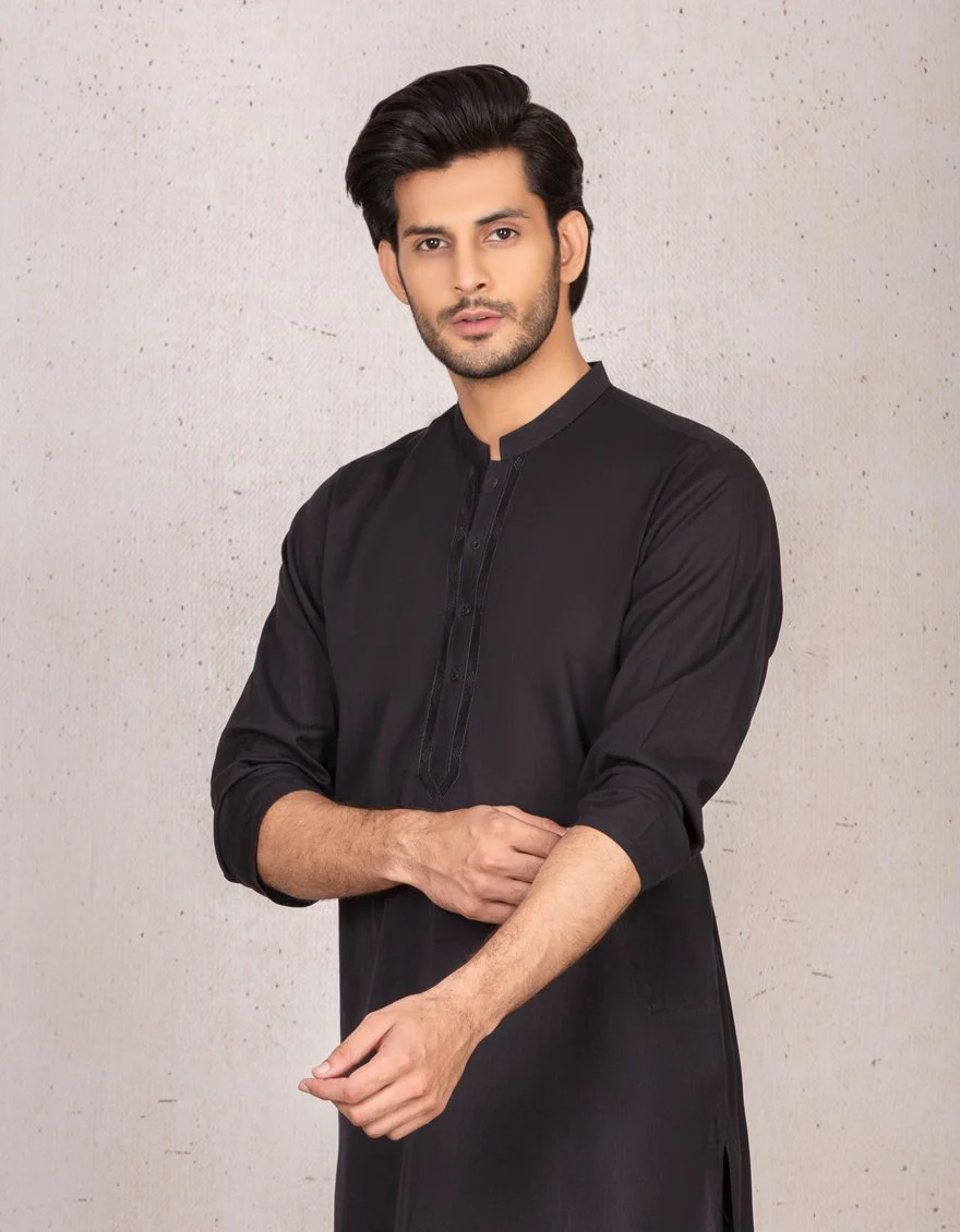 BLACK KURTA | JJK-S-US-37551/S21/DMR3154-SF - Image 2