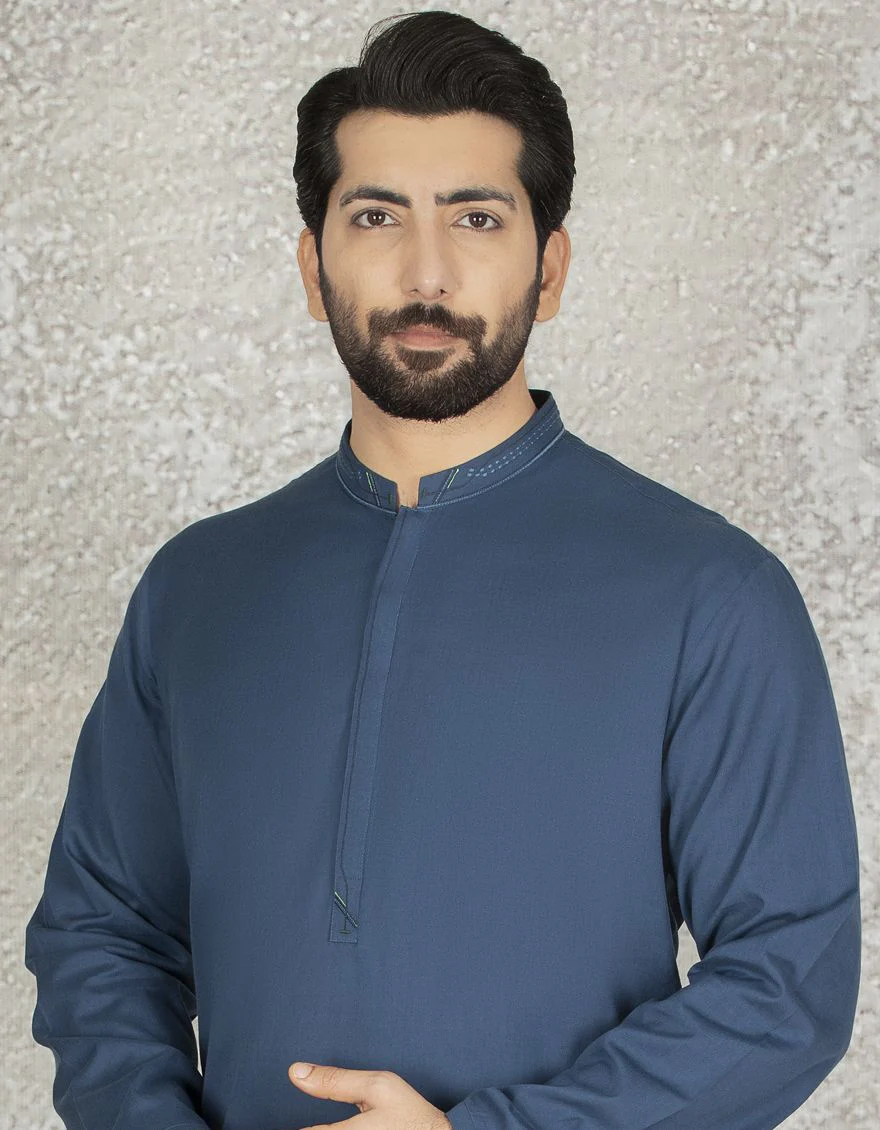 BLUE KURTA | JJK-S-US-37569/S22/DMR3164-CL - Image 3