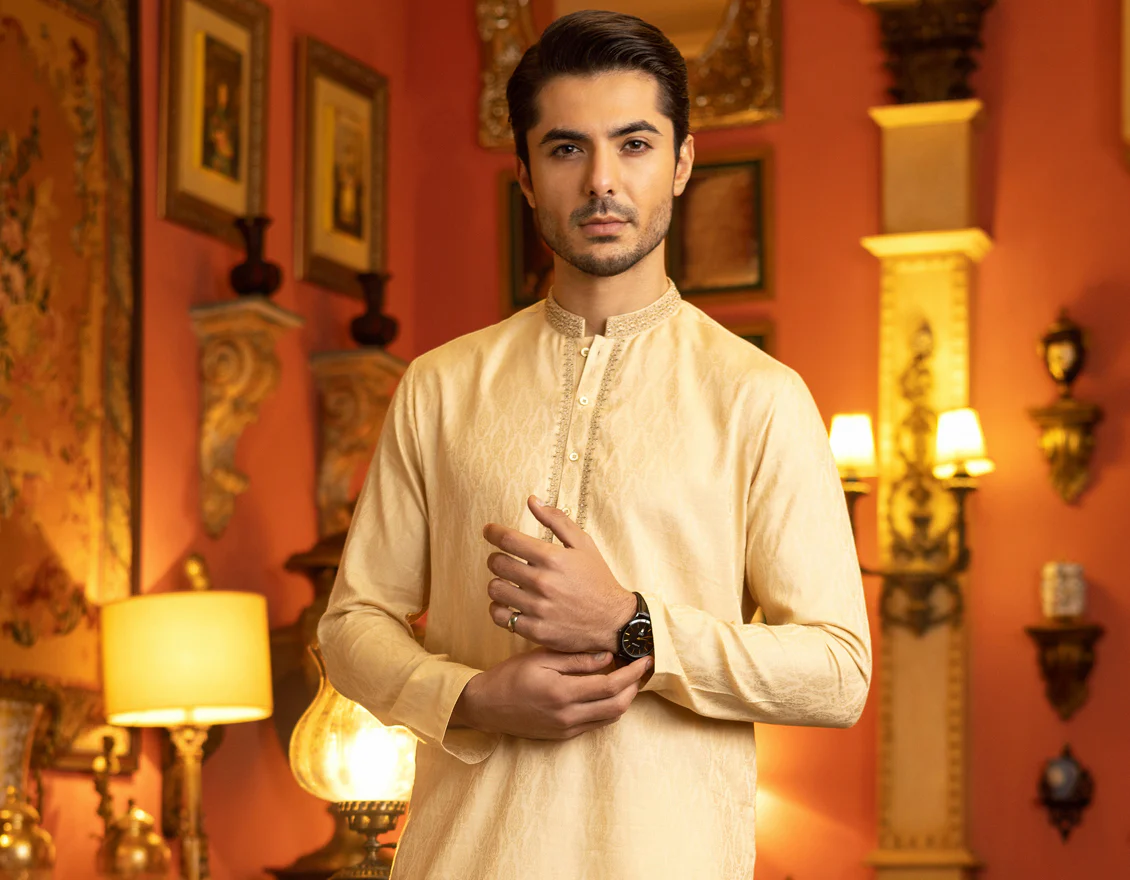 BEIGE COTTON KURTA | JJK-S-US-37578/S22/JJ7614-FL - Image 5