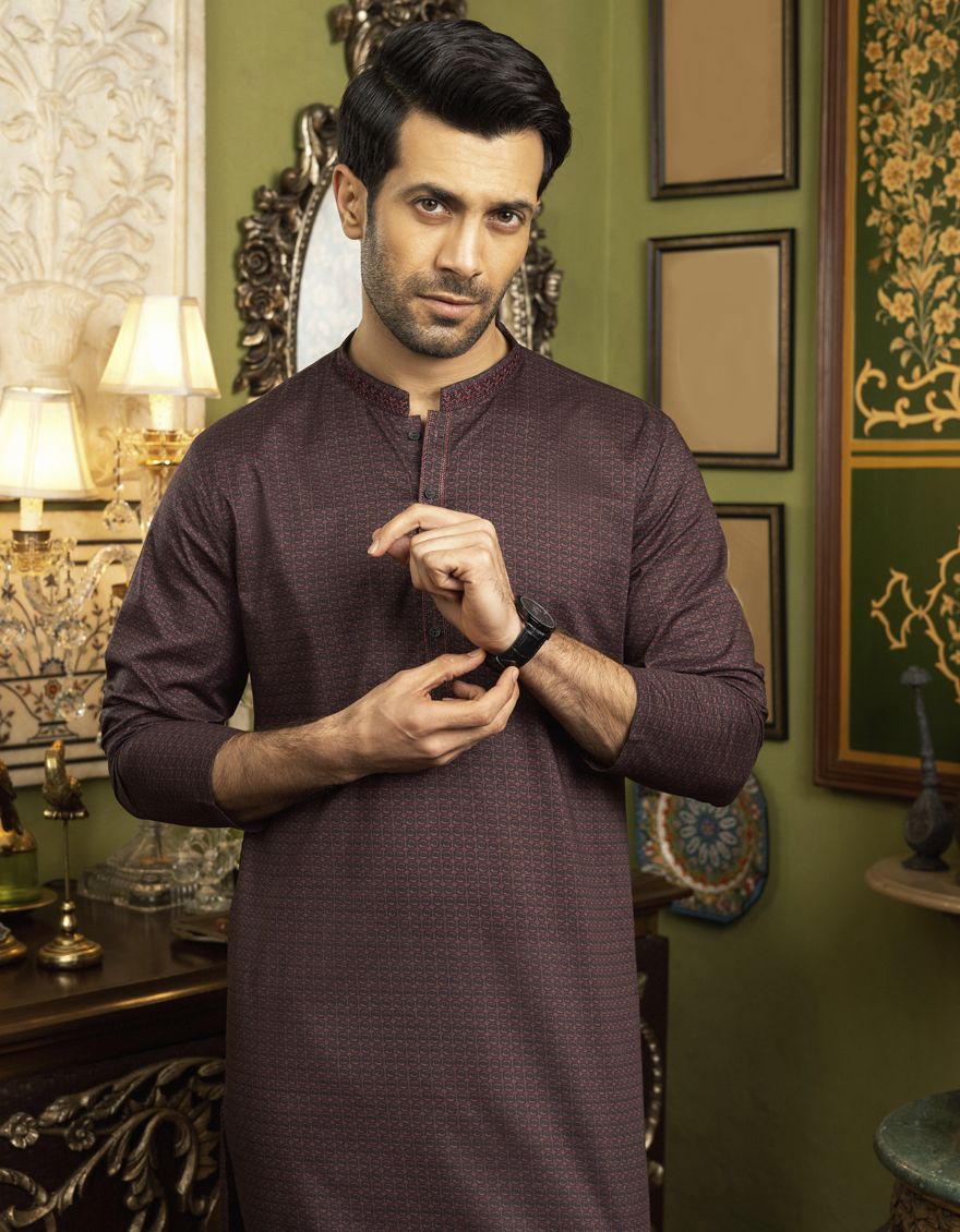 MAROON KURTA | JJK-S-US-37583/S22/JJ7546-SF - Image 6