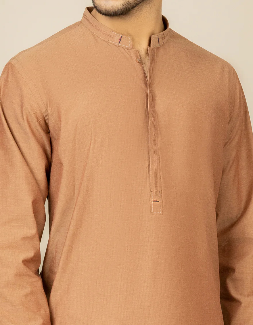 RUST BLENDED KURTA | JJK-S-US-37606/S22/JJ7637-CL - Image 2
