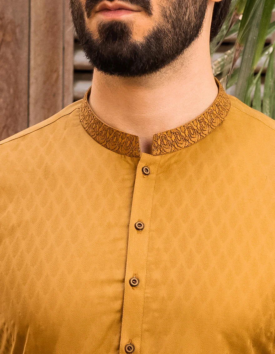 MUSTARD COTTON KURTA | JJK-S-US-37614/S22/JJ8125-SF - Image 2