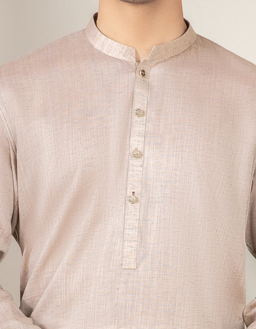 PEACH COTTON KURTA | JJK-S-US-37627/S22/JJ7691-PN - Image 2