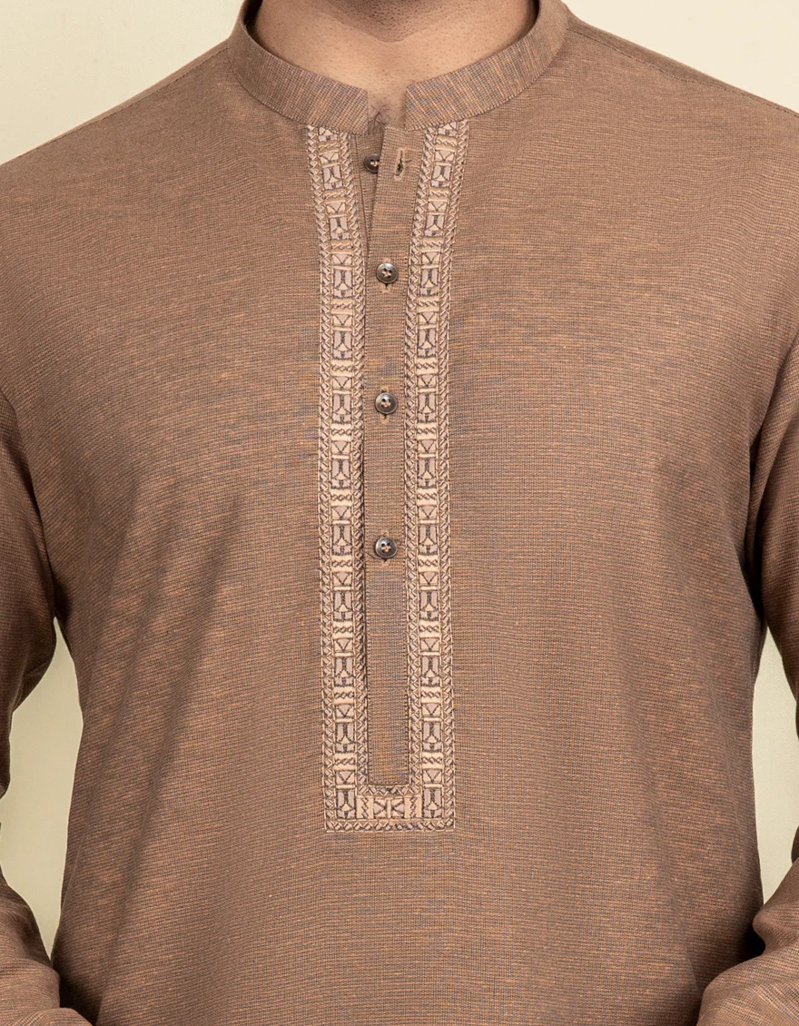 PEACH BLENDED KURTA | JJK-S-US-37647/S22/JJ7627-SF - Image 2