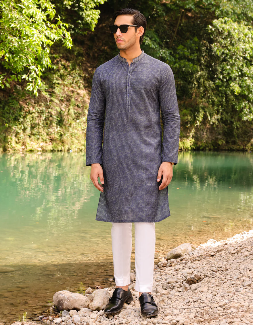 BLUE COTTON KURTA | JJK-S-US-37739/S23/JJ8771-SF
