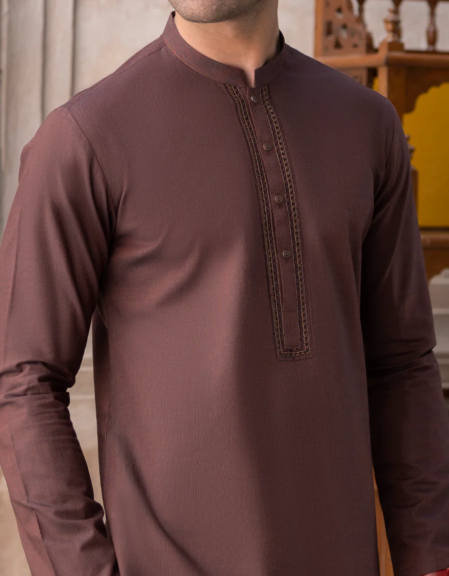 RUST COTTON KURTA | JJK-S-US-37756/S23/JJ8937-FL - Image 2