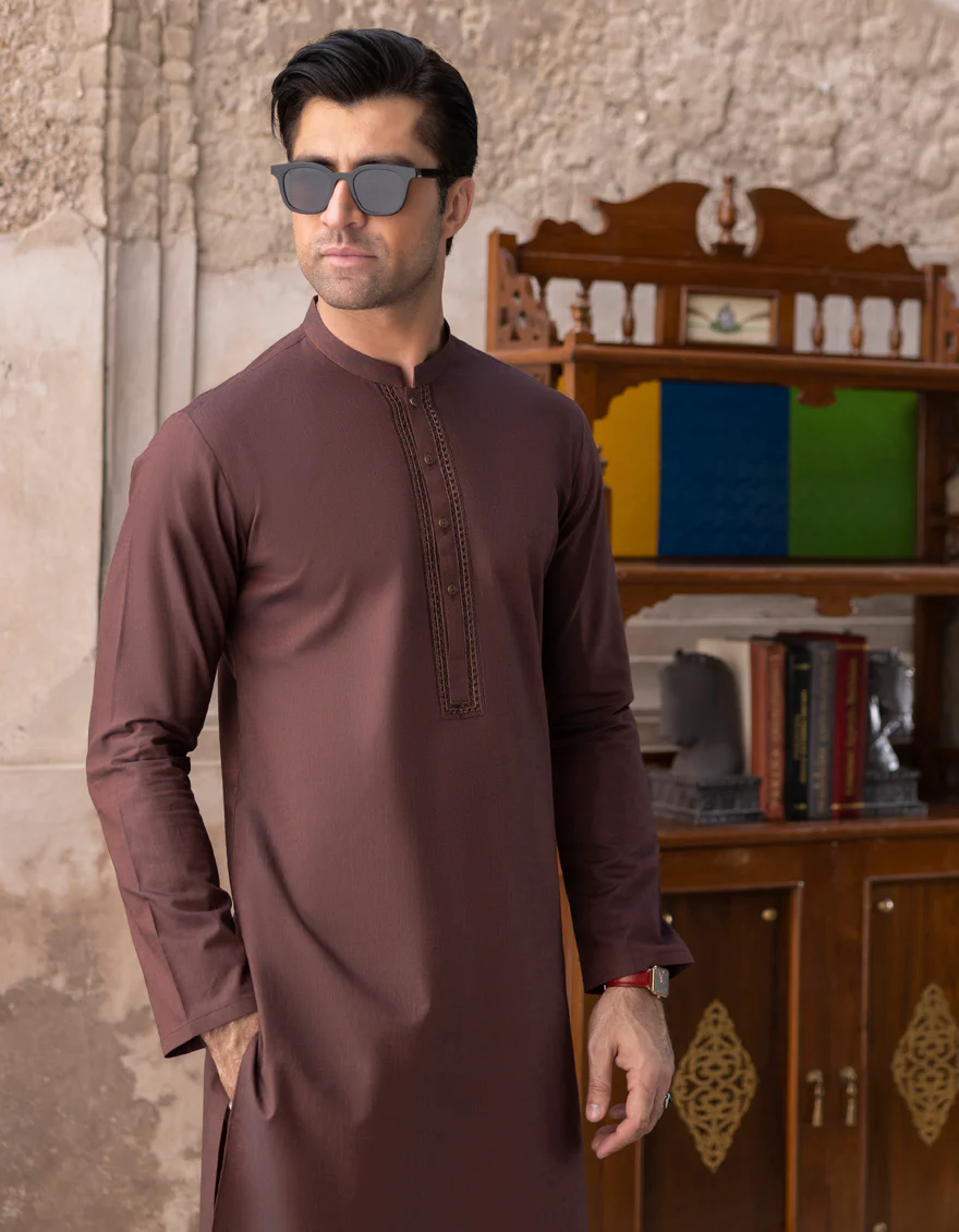 RUST COTTON KURTA | JJK-S-US-37756/S23/JJ8937-FL - Image 3