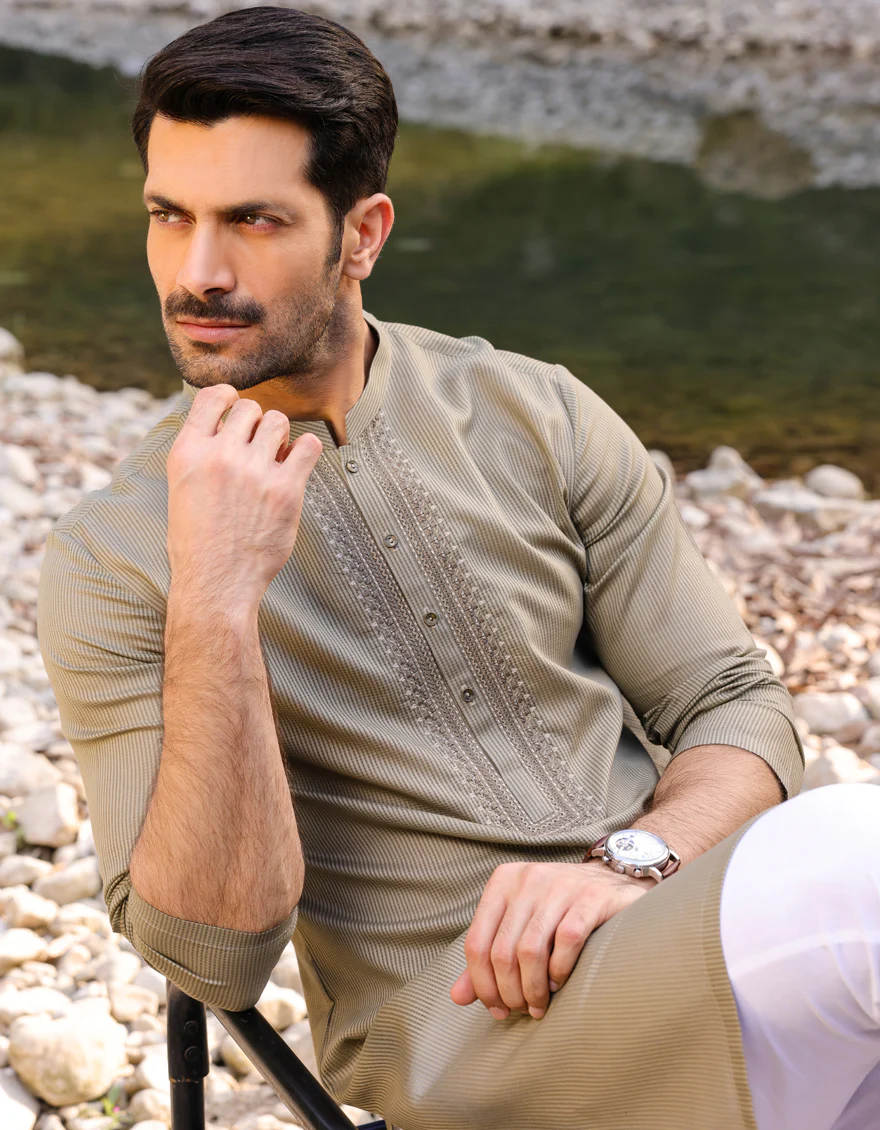 SAGE GREEN CVC KURTA | JJK-S-US-37764/S23/JJ8908-SF - Image 2