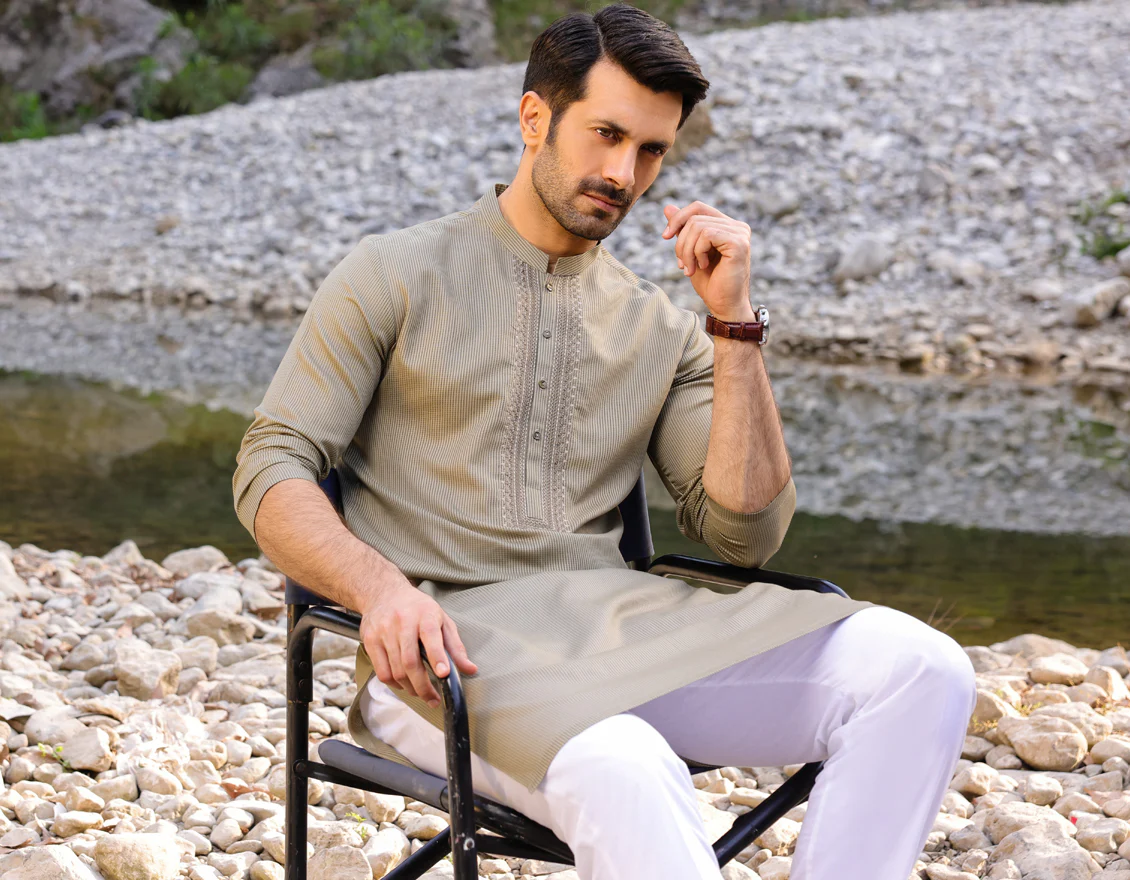 SAGE GREEN CVC KURTA | JJK-S-US-37764/S23/JJ8908-SF - Image 4
