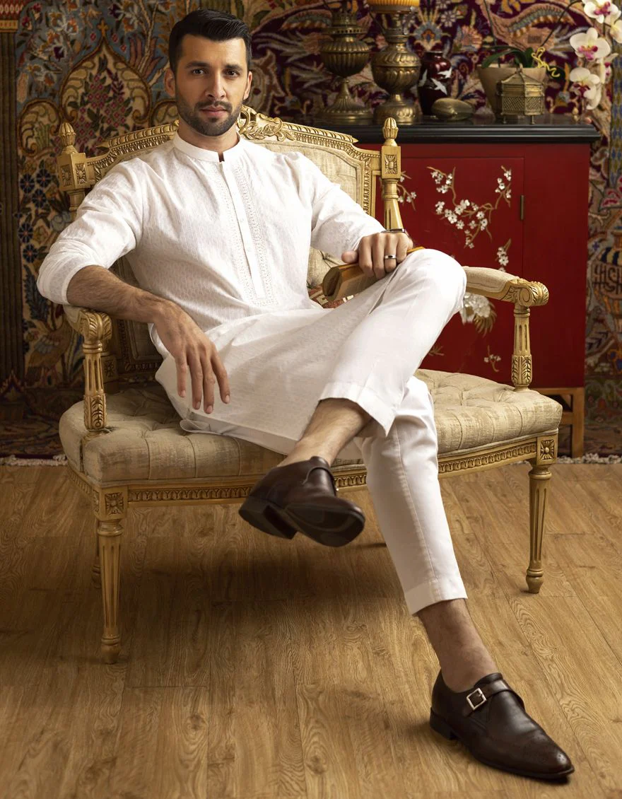 OFF WHITE KURTA | JJK-S-US-40205/S22/JJ7546-FL - Image 5