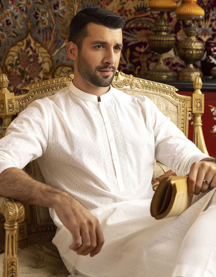 OFF WHITE KURTA | JJK-S-US-40205/S22/JJ7546-FL - Image 6
