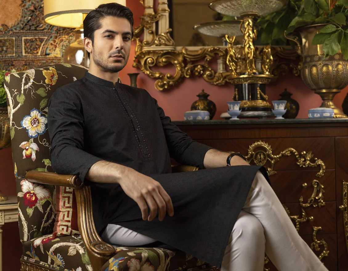 BLACK KURTA | JJK-S-US-40206/S22/JJ7546-FL - Image 6