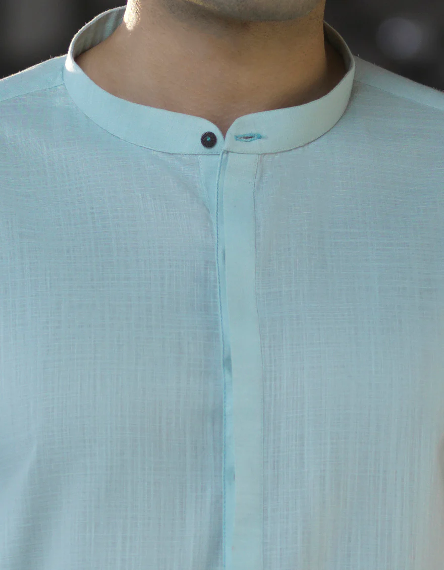 AQUA COTTON KURTA | JJK-S-US-40254/S22/JJ7611-PN - Image 3