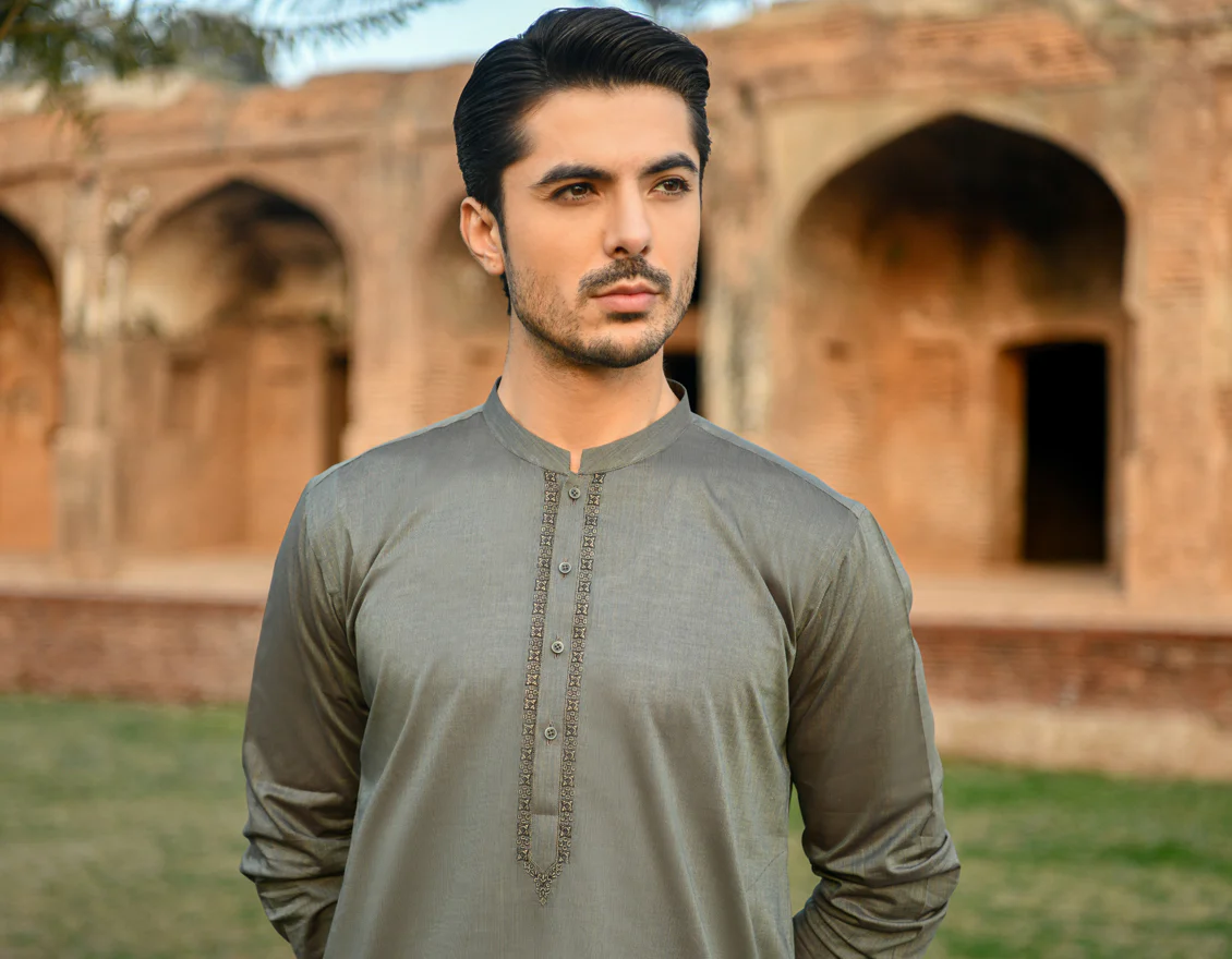 DARK OLIVE COTTON KURTA | JJK-S-US-42390/S22/JJ7574-SF - Image 4