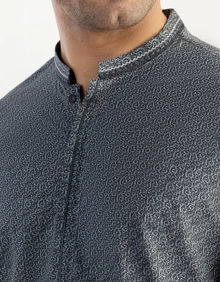 GREY COTTON KURTA | JJK-S-US-47013/S23/JJ8771-SF - Image 2