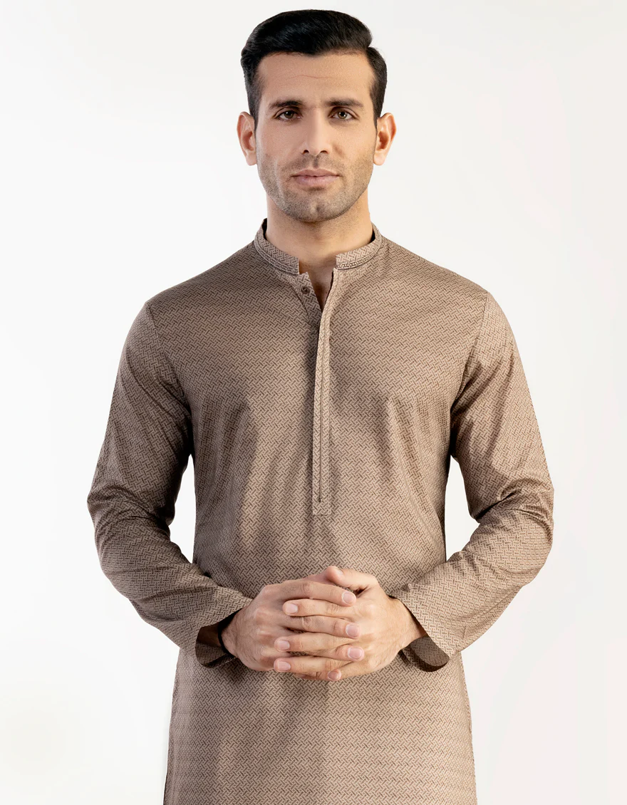 BEIGE COTTON KURTA | JJK-S-US-47019/S23/JJ8771-SF - Image 3