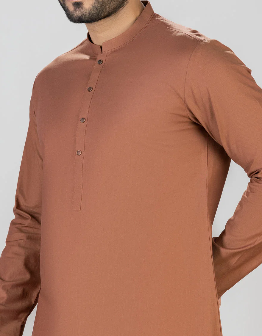 RUST COTTON KURTA | JJK-S-US-47027/S23/JJ8937-PN - Image 2
