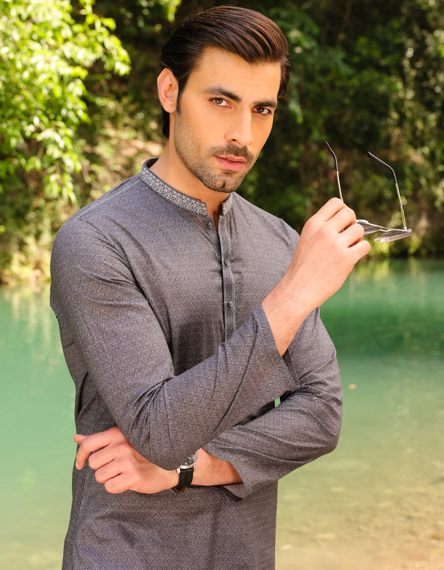 CHARCOAL COTTON KURTA | JJK-S-US-47064/S23/JJ8771-SF - Image 4