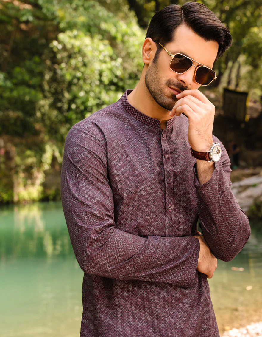 RED COTTON KURTA | JJK-S-US-47066/S23/JJ8771-SF - Image 3