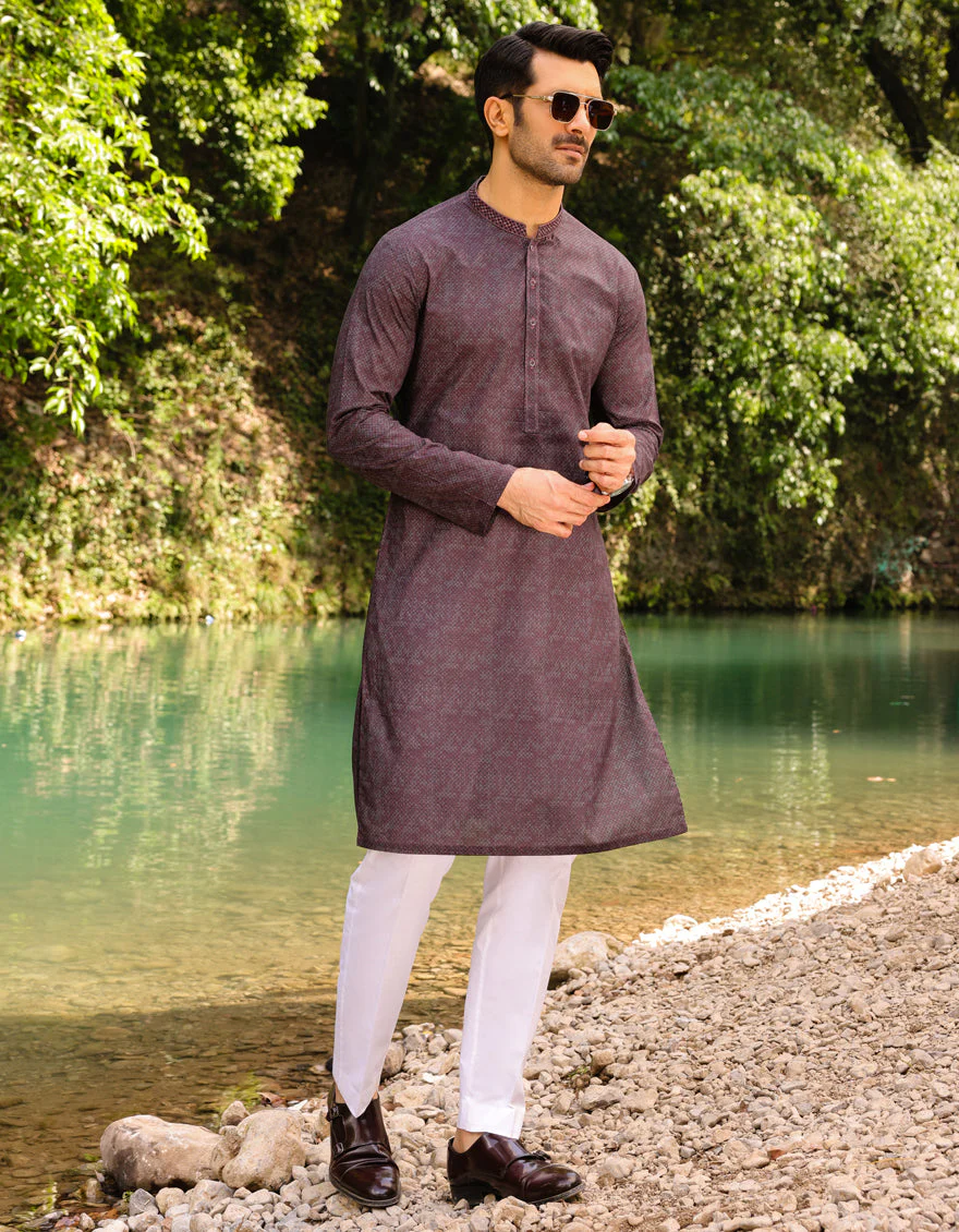 RED COTTON KURTA | JJK-S-US-47066/S23/JJ8771-SF - Image 4