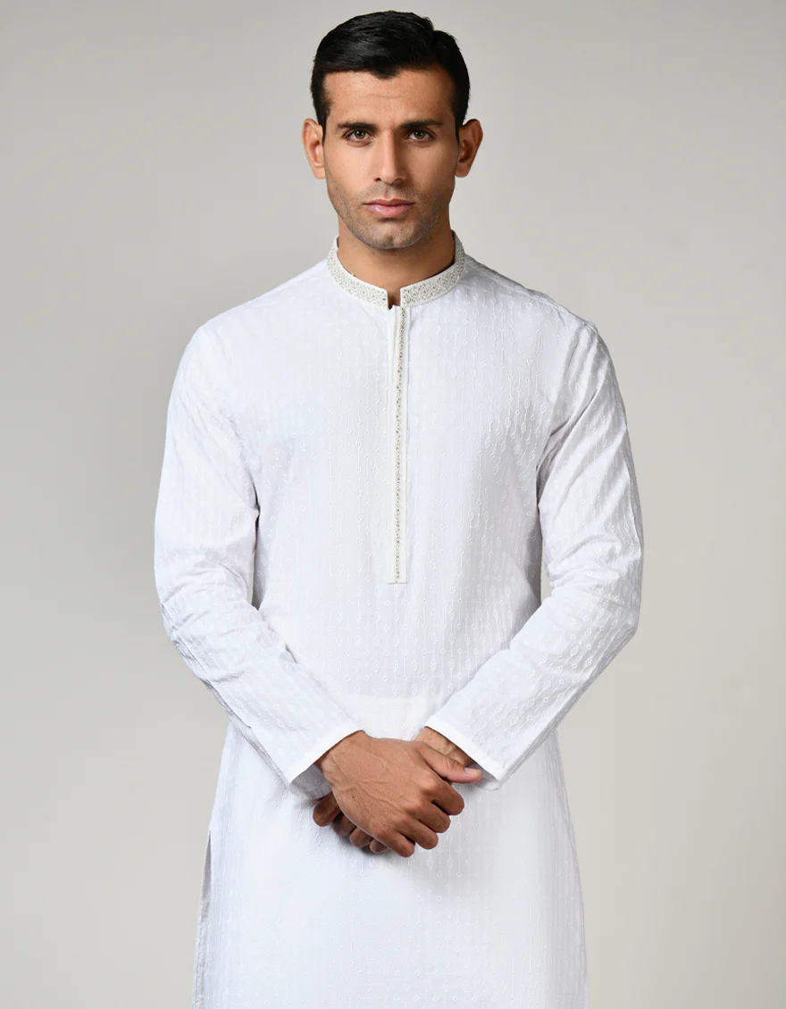 WHITE KURTA | JJK-S-US-47099/S23/JJ8714-FL - Image 2