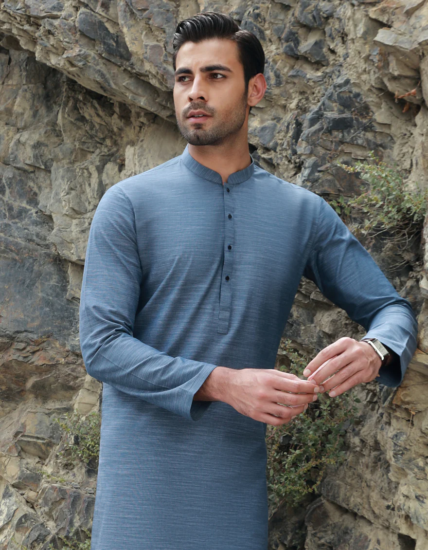 DENIM COTTON KURTA | JJK-S-US-47141/S23/JJ9048-PN - Image 2