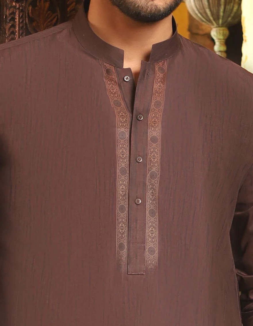 COFFEE BROWN KURTA | JJK-S-US-90327/S20/JJ6837 - Image 3