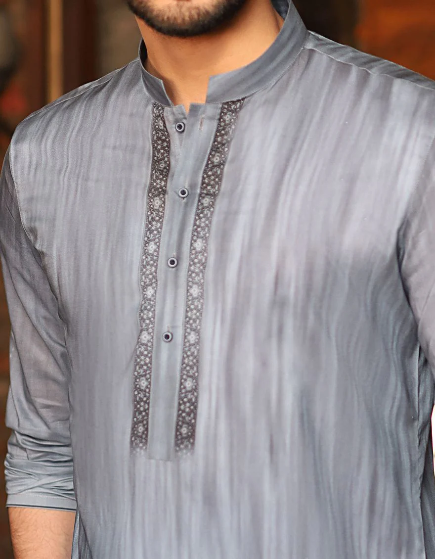PIGEON BLUE KURTA | JJK-S-US-90330/S20/JJ6837 - Image 3