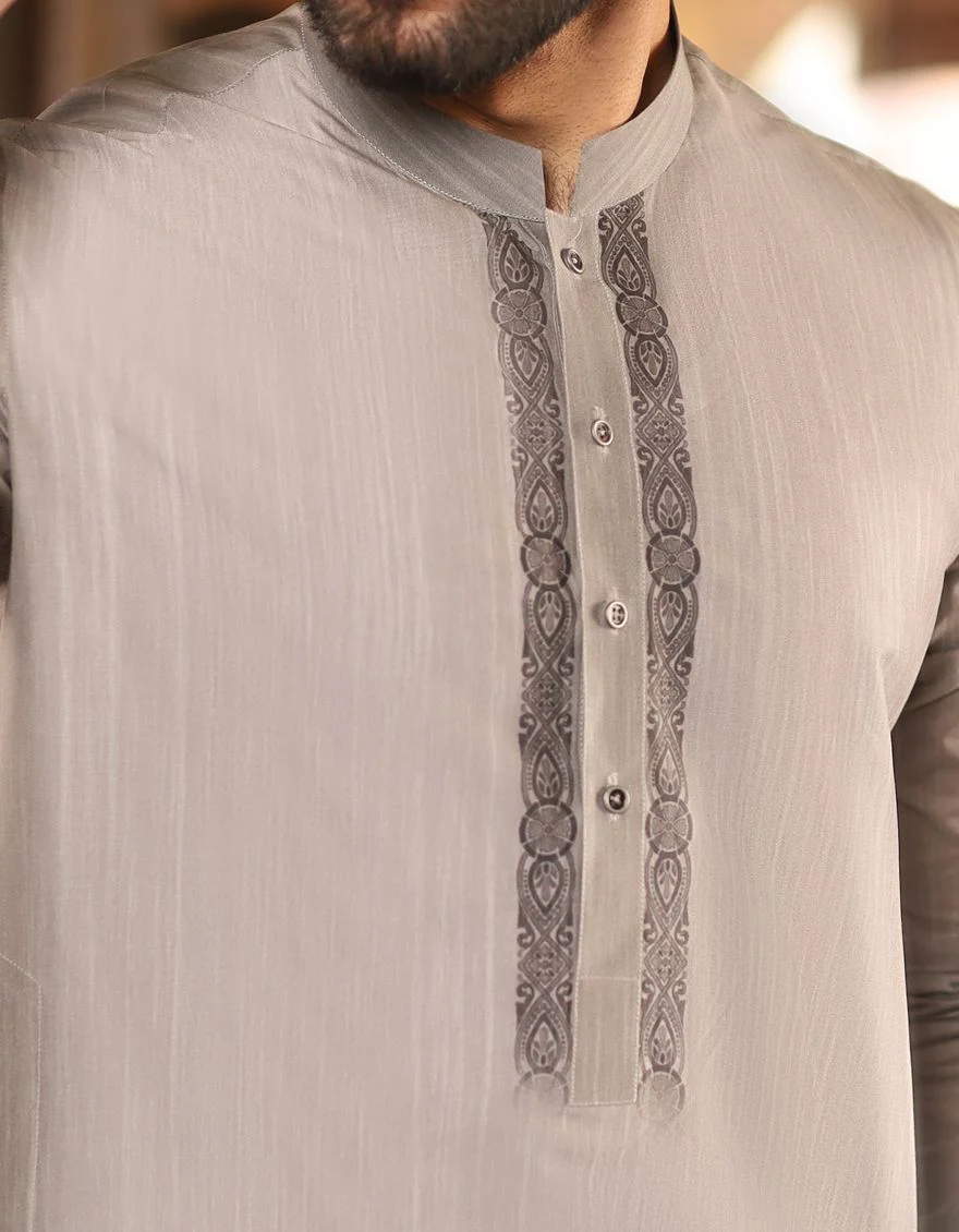 GREY KURTA | JJK-S-US-90331/S20/JJ6837 - Image 3