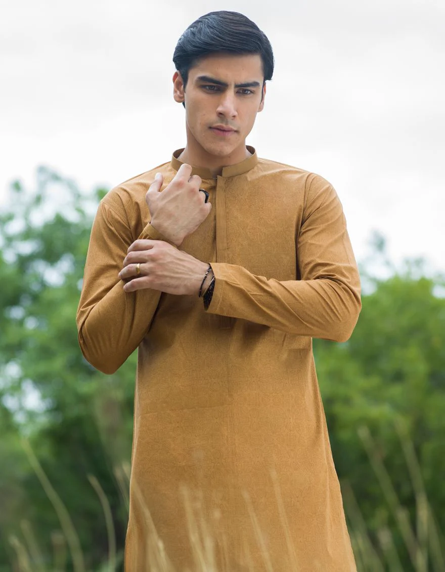 MEDIUM BROWN KURTA | JJK-S-US-90348/S21/JJ6874-SF - Image 4