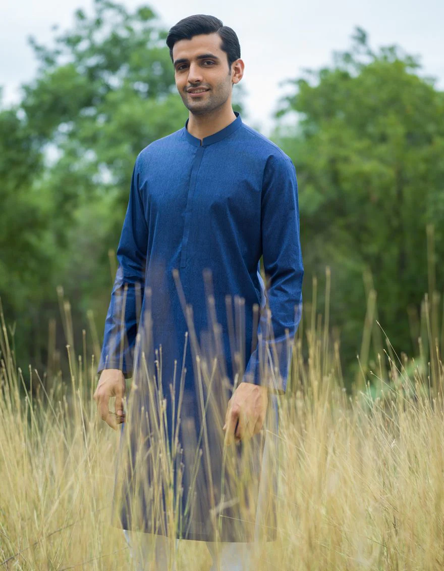 PALE BLUE KURTA | JJK-S-US-90349/S21/JJ7210-SF - Image 2