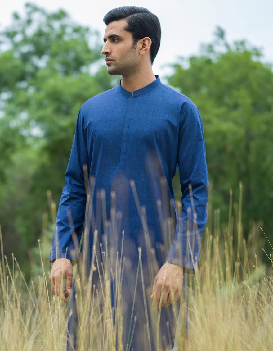 PALE BLUE KURTA | JJK-S-US-90349/S21/JJ7210-SF - Image 4