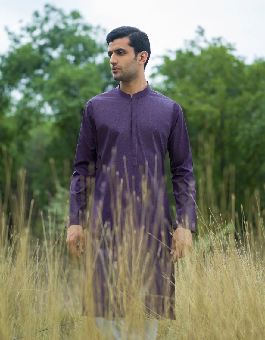 DULL PURPLE KURTA | JJK-S-US-90351/S21/JJ7210-SF - Image 2