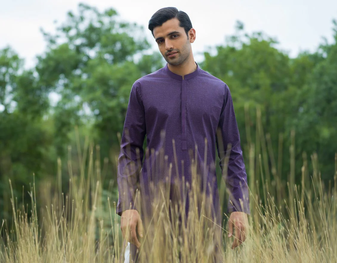 DULL PURPLE KURTA | JJK-S-US-90351/S21/JJ7210-SF - Image 3