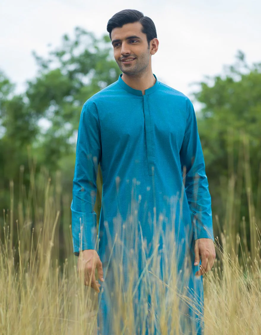 TURQUOISE KURTA | JJK-S-US-90353/S21/JJ6874-SF - Image 3