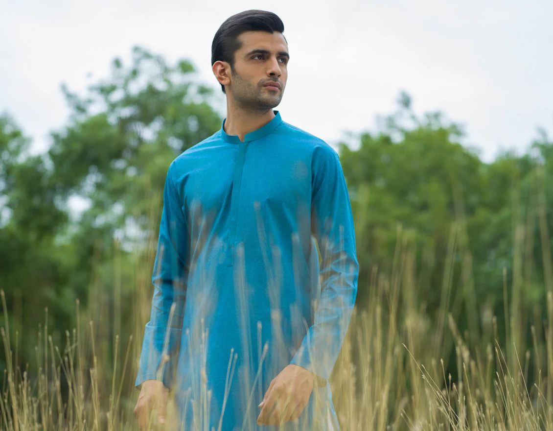 TURQUOISE KURTA | JJK-S-US-90353/S21/JJ6874-SF - Image 5