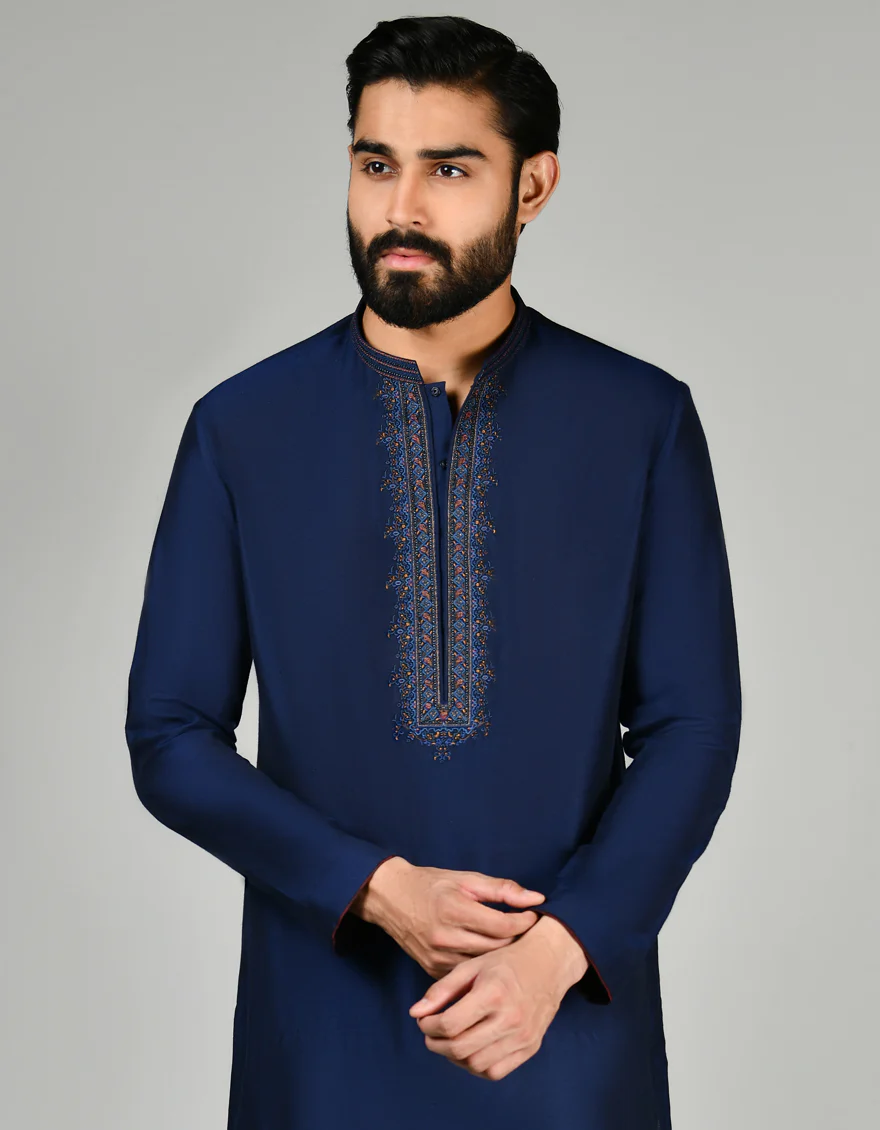 BLUE KURTA | JJK-SP-45365/A24/JJ7 - Image 3