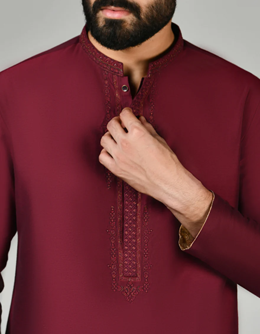 RED KURTA | JJK-SP-45366/A24/JJ1 - Image 3