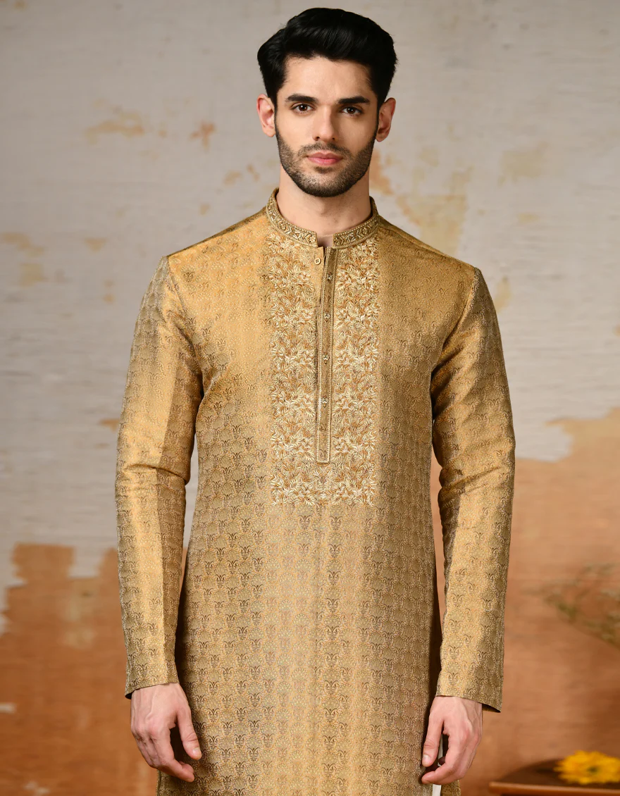 YELLOW KURTA | JJK-SP-45415/A24/JJ8480-FL - Image 3