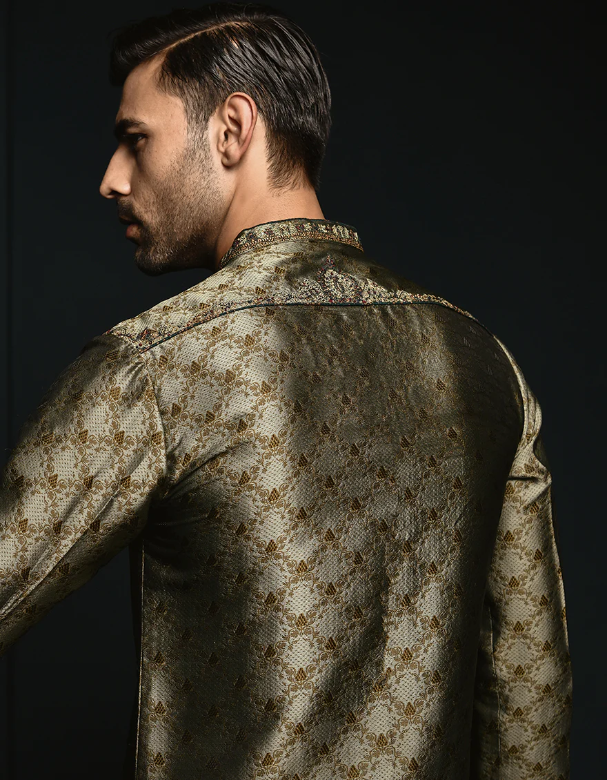 OLIVE KURTA | JJK-SP-A-44296/S23/JJ1072-FL - Image 4