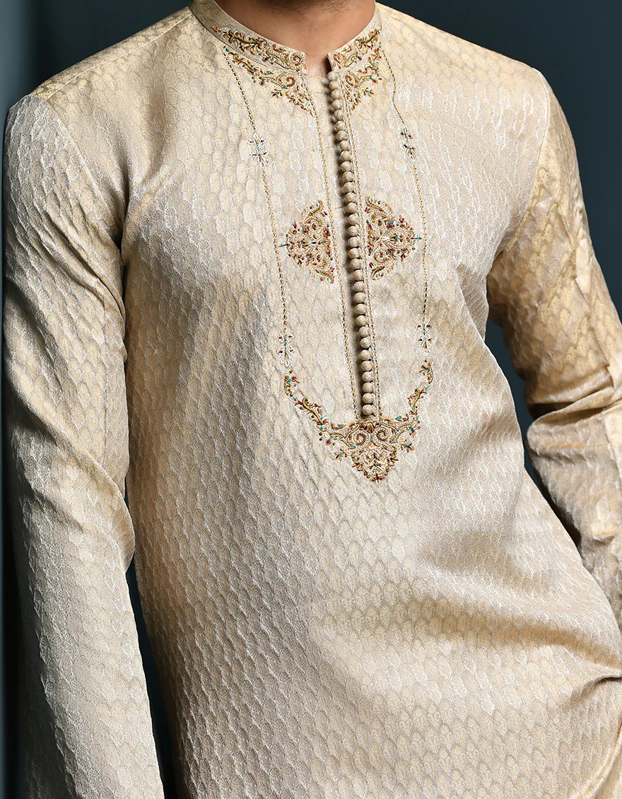 GOLD KURTA | JJK-SP-A-44316/S23/JJ1103-FL - Image 3