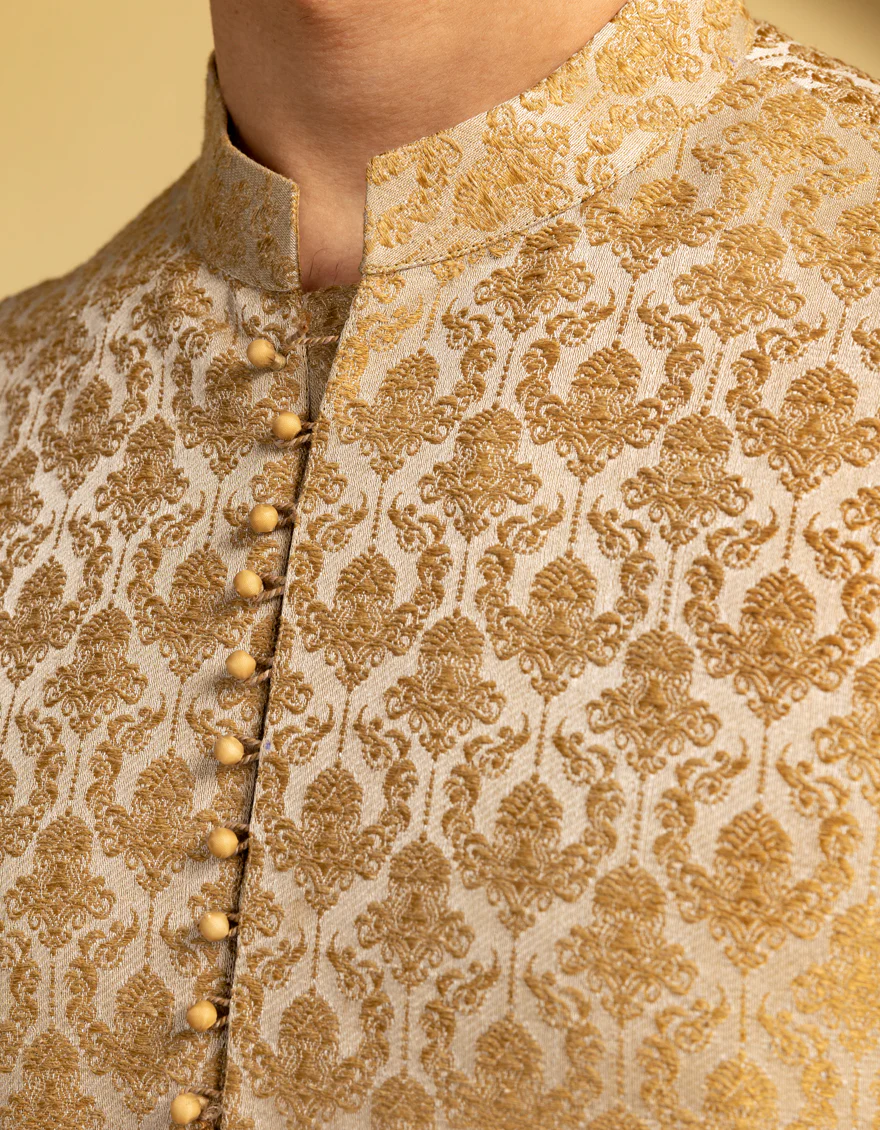 BEIGE BLENDED SPECIAL KURTA | JJK-SP-A-48207/S25/J - Image 2