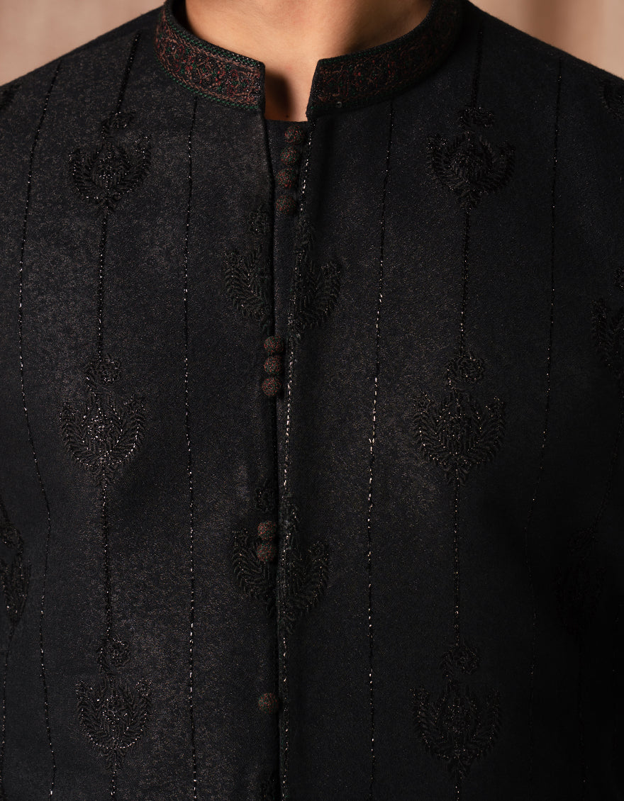 BLACK BLENDED SPECIAL KURTA | JJK-SP-A-48231/S25/JJ10011-FL - Image 3