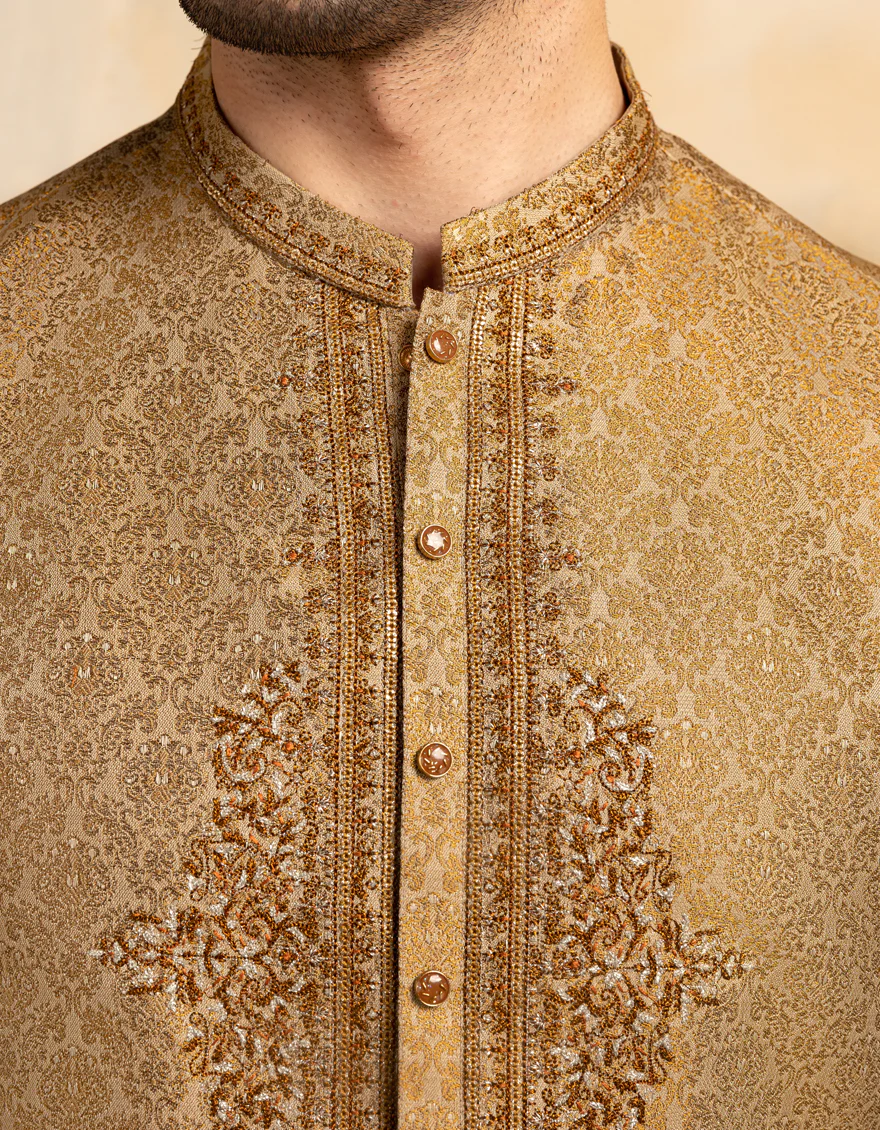 GOLD BLENDED SPECIAL KURTA | JJK-SP-A-50147/S25/J - Image 2